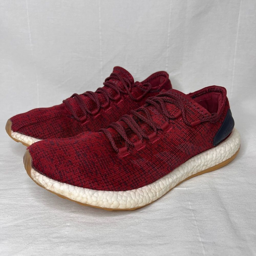 Adidas Pureboost burgundy red men’s shoes, men size 11 - Picture 2 of 6
